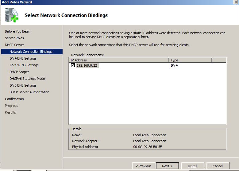Network Connection Bindings